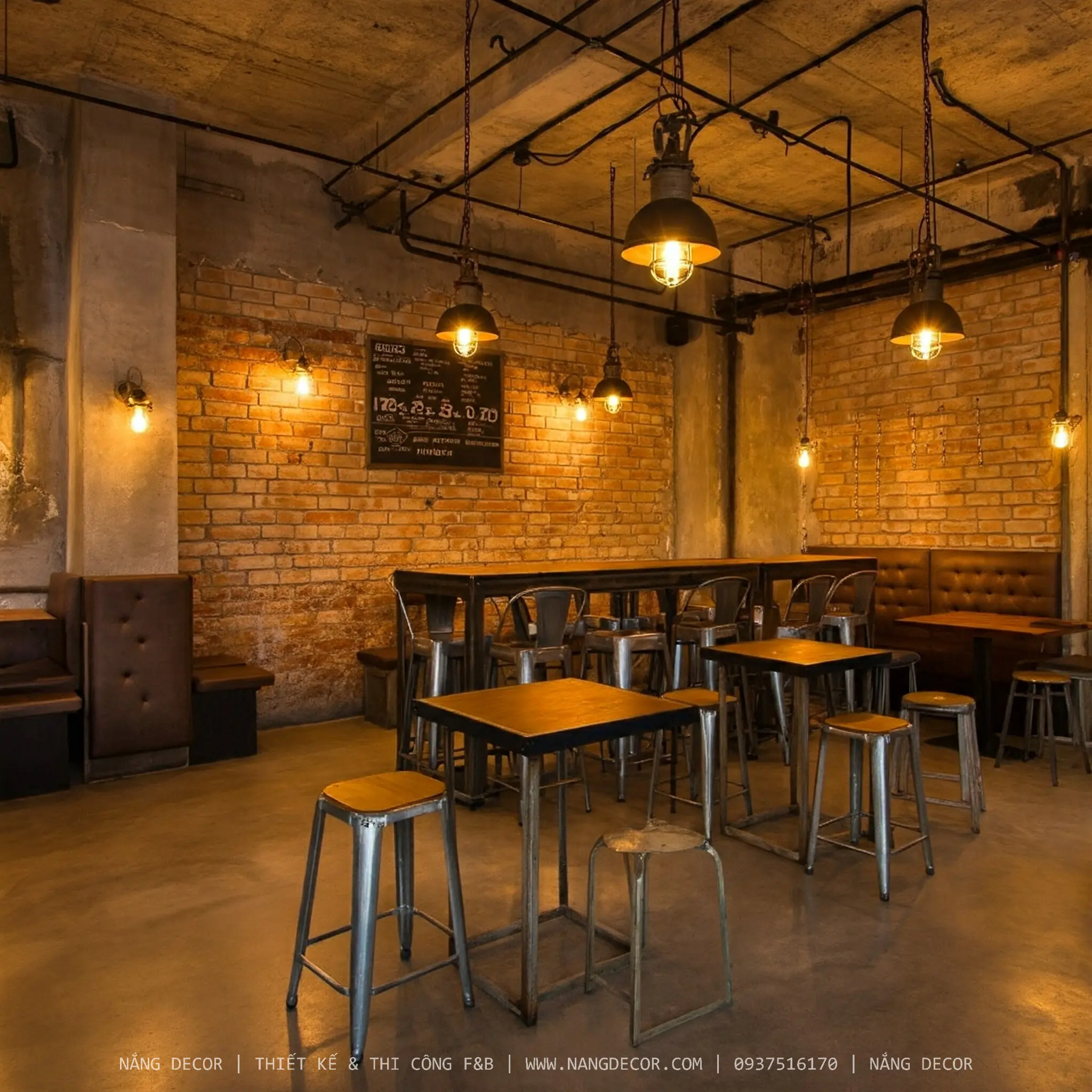 Ý tưởng bố trí bàn ghế ngoài trời cho quán cafe sân vườn.