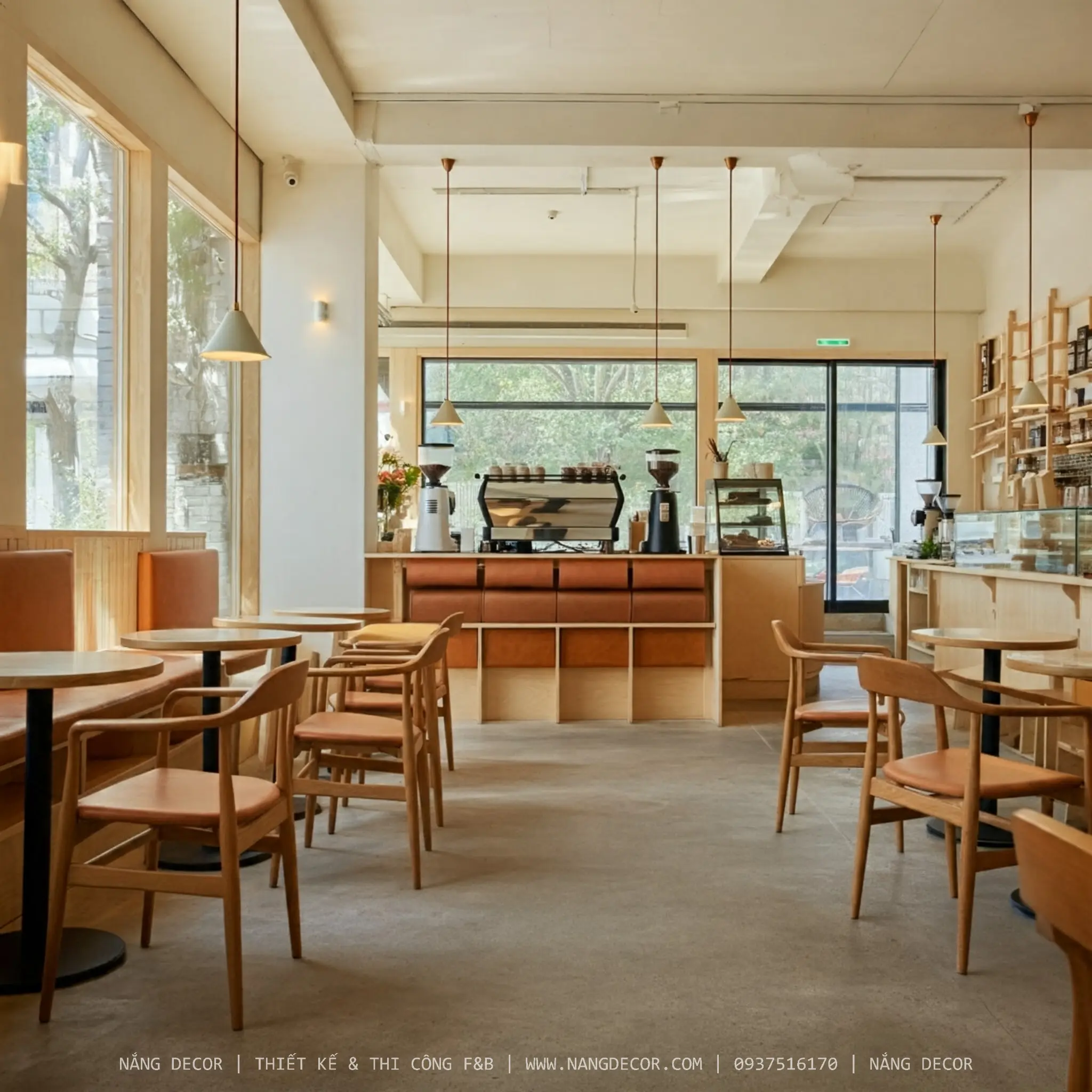 Không gian cafe sân vườn nhỏ xinh tối ưu diện tích hiệu quả.