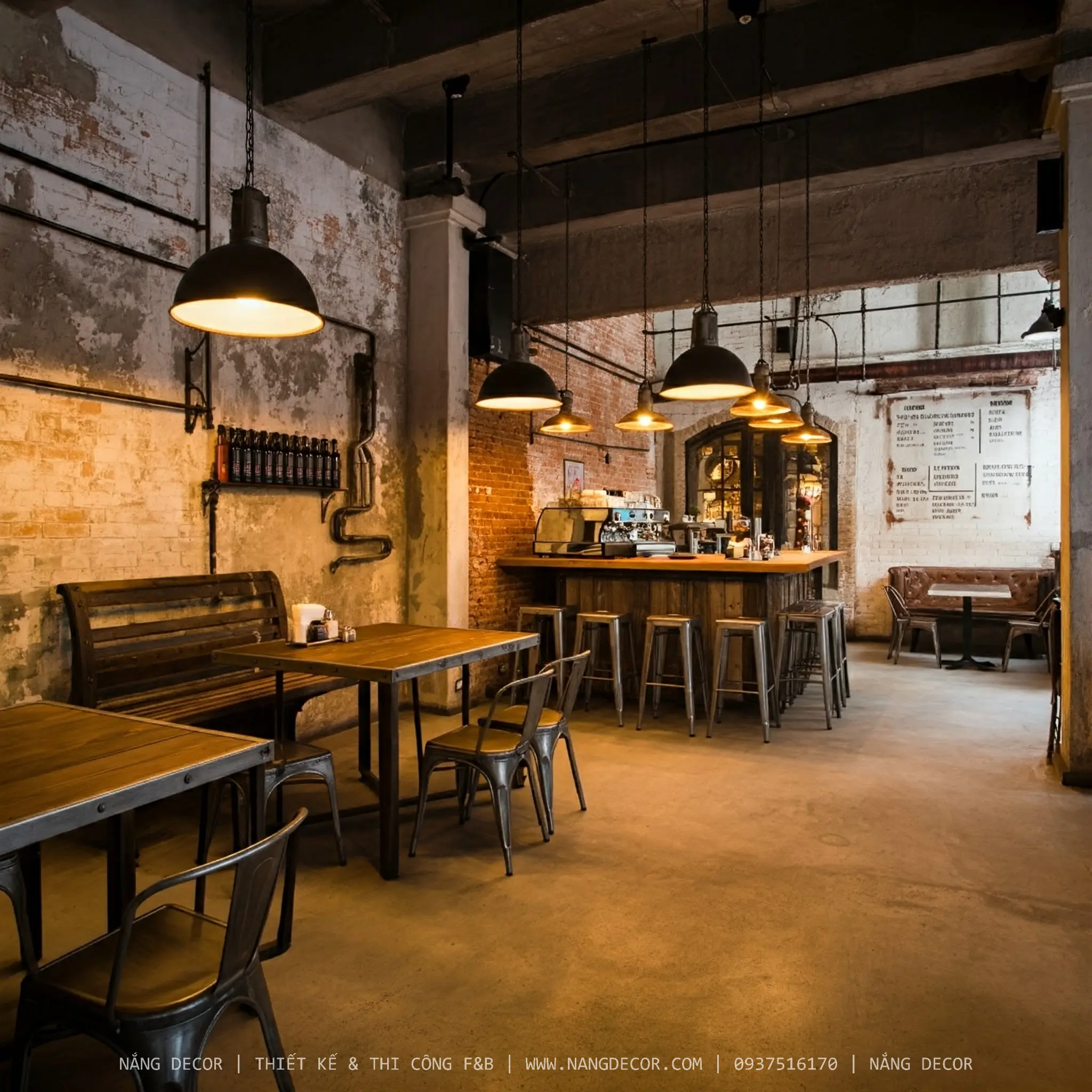 Góc ngồi nhỏ xinh trong quán cafe 15m2 được thiết kế bởi Nắng Decor.