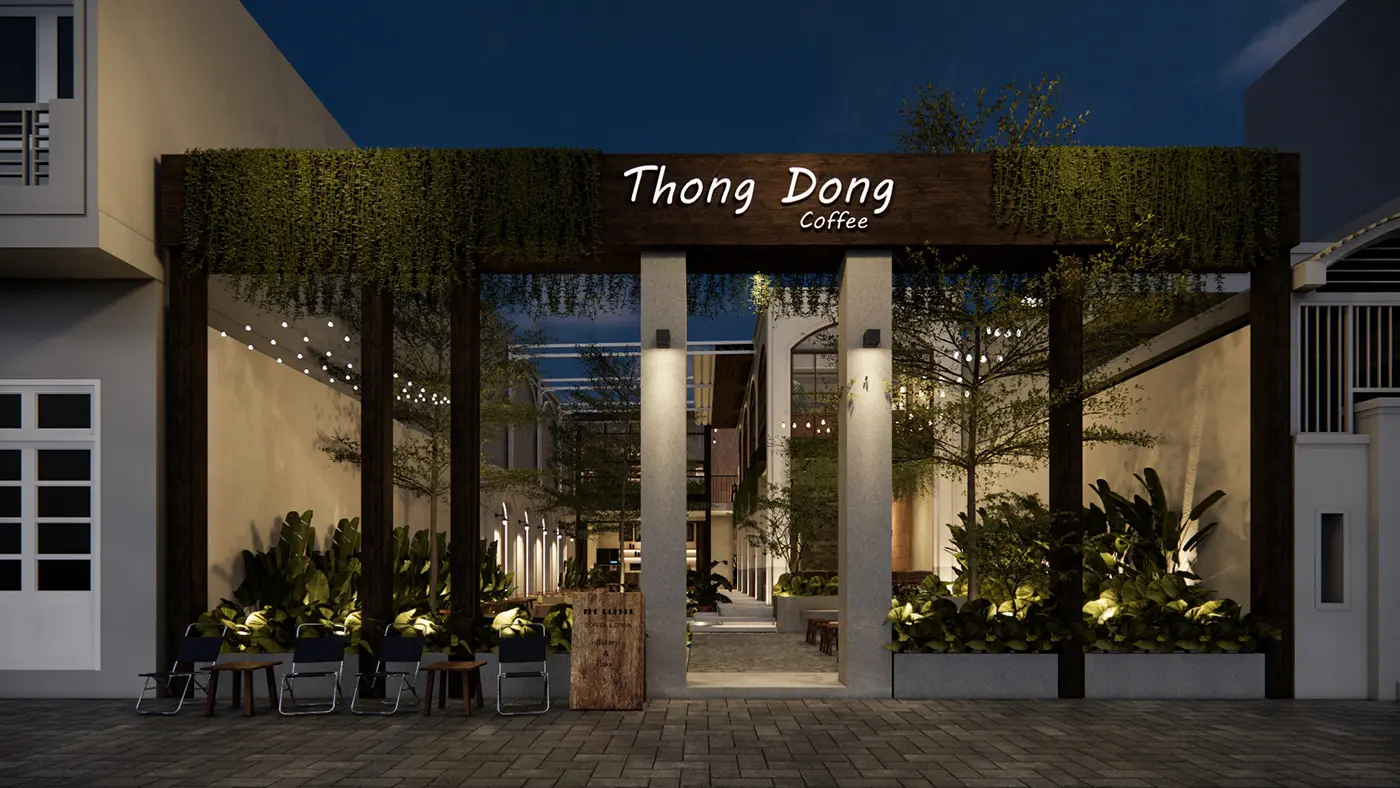 Nắng Decor thi công quán cà phê đơn giản, hiện đại.