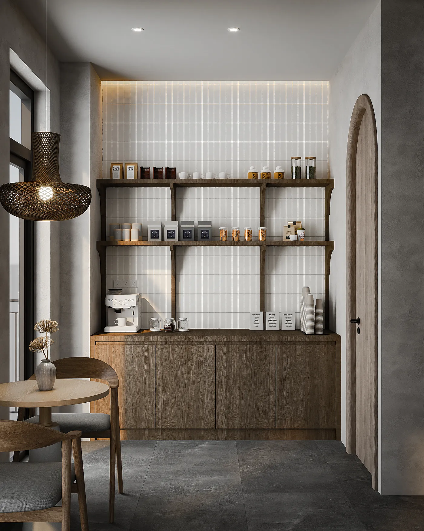 Ánh sáng lung linh vào buổi tối tại quán cafe sân vườn