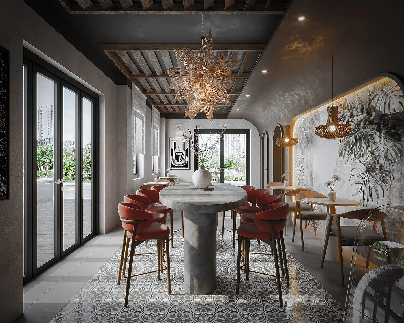 Giải pháp chiếu sáng thông minh cho quán cafe đẹp giá rẻ.