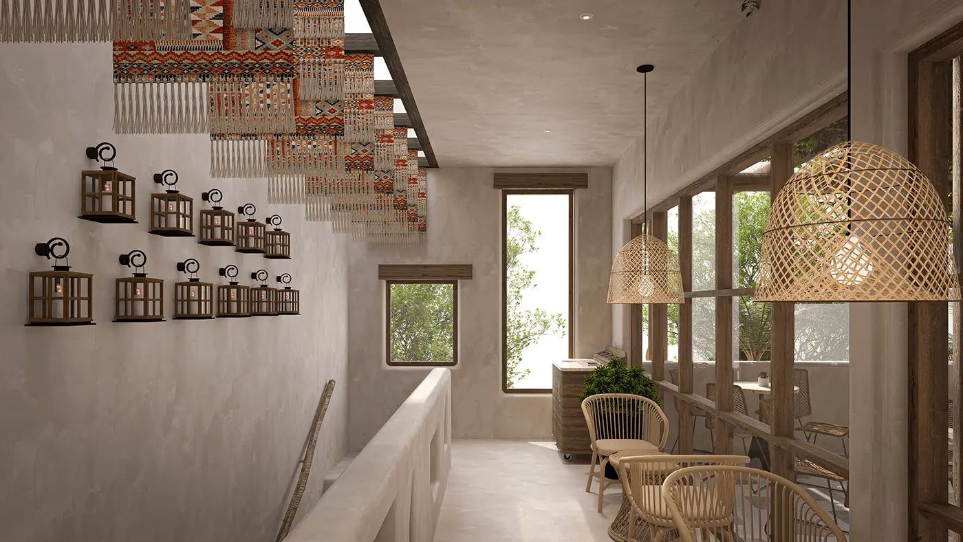 Quán cafe cóc đẹp lung linh về đêm nhờ hệ thống đèn trang trí.