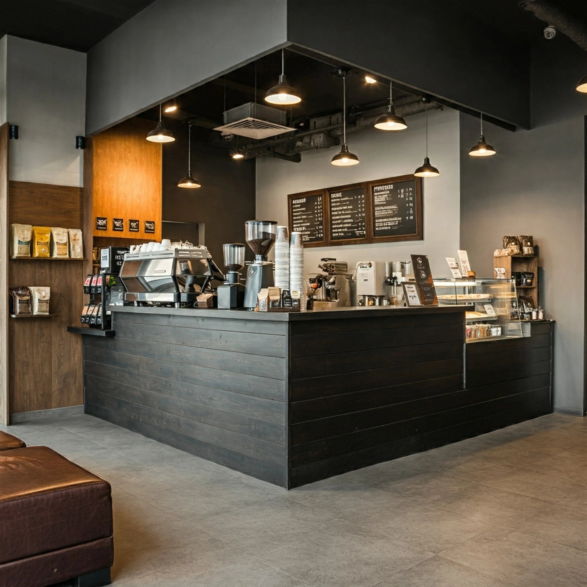 Thiết kế lối đi giữa vườn cây trong quán cafe sân vườn.