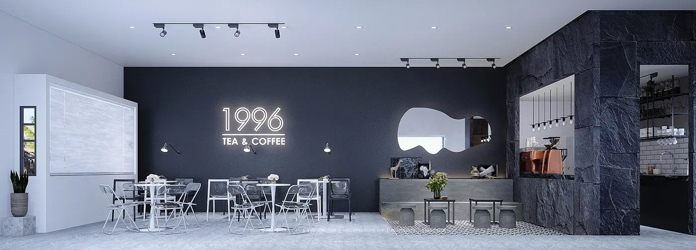 mau quan cafe dep phong cach toi gian hien dai