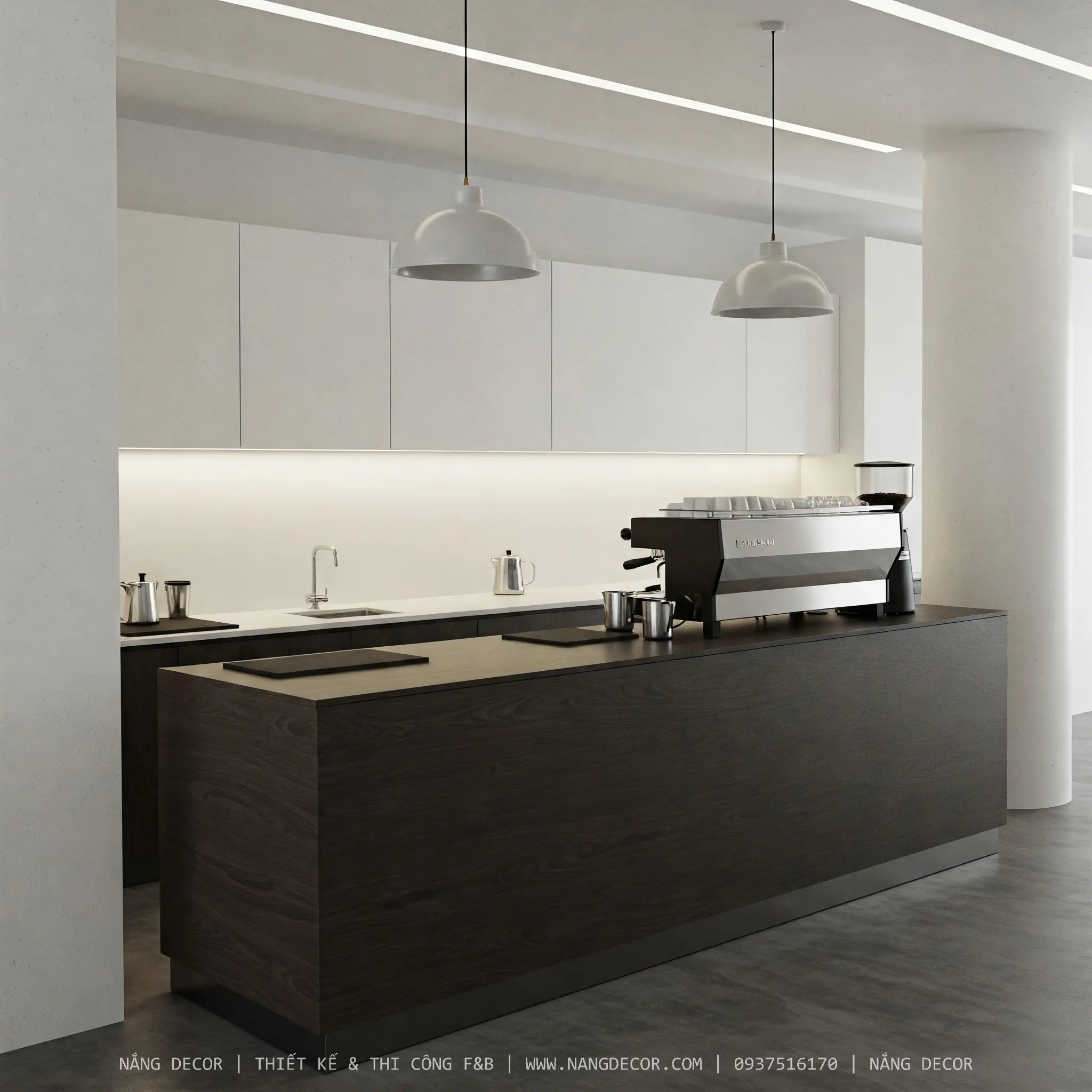 Mẫu thiết kế quán cafe đơn giản đẹp do Nắng Decor thực hiện